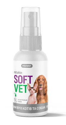 Лосьйон для котів і собак ProVET SOFTVET для гігієни вух 30 мл (4823082440092)