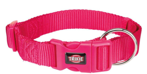 Ошейник для собак Trixie Premium нейлон фуксия размер S-M 30-45 см/15 мм (4053032019690)