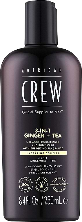Шампунь чоловічий American Crew 3 в 1 Energizing Shampoo 0.25л (738678003398)