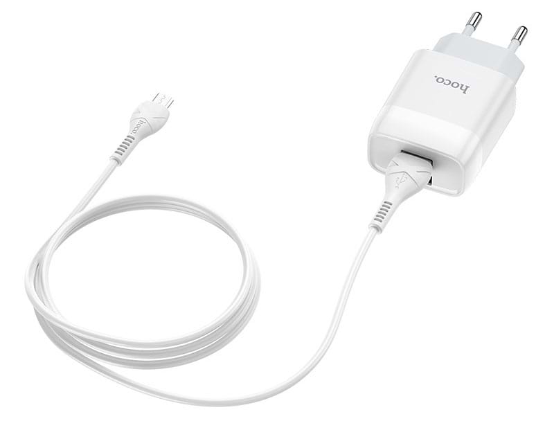 Купити Мережевий зарядний пристрій HOCO C73A 12W White (6931474713063) - Фото 1 Мережевий зарядний пристрій HOCO C73A 12W White (6931474713063) - Фото 1