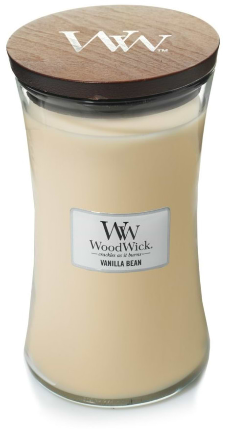 Свічка скло Woodwick Large Vanilla Bean (Ванільні боби) 609г (93112E) - Фото 1