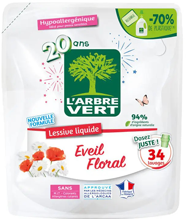 Фото - Гель для стирки L'Arbre Vert Запасной блок Аромат цветов 1,53 л (3450601046476)