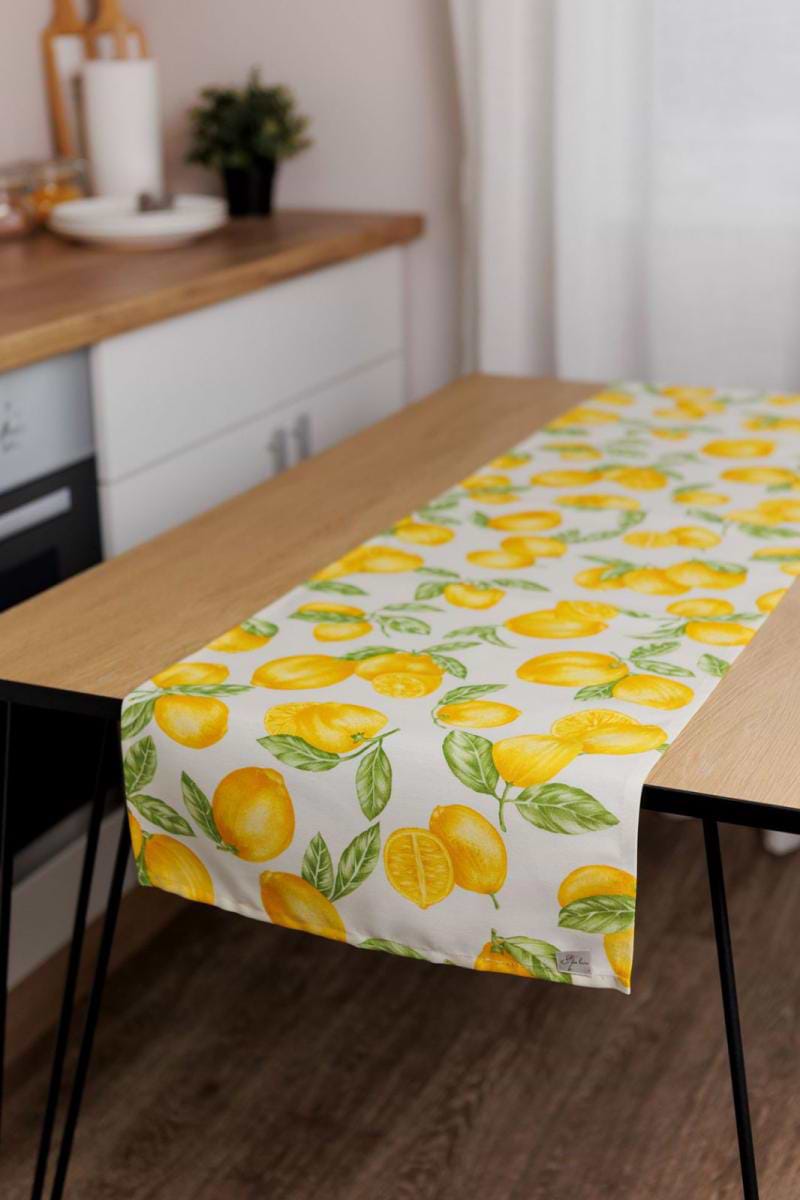 Скатертина раннер Прованс Лимончики 40х140 см (043383)