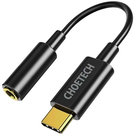 Перехідник аудіо Choetech Type-C 3.5 mm CDLA (AUX003-BK)