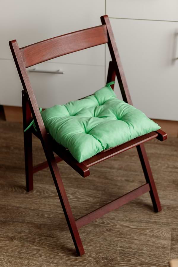 Фото - Подушка для стільця Прованс Фібра зелена 40х40 см (029609)