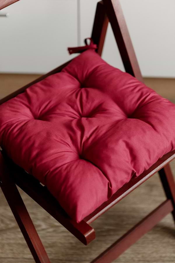 Фото - Подушка для стула Прованс Фибра бордо 40х40 см (029611)