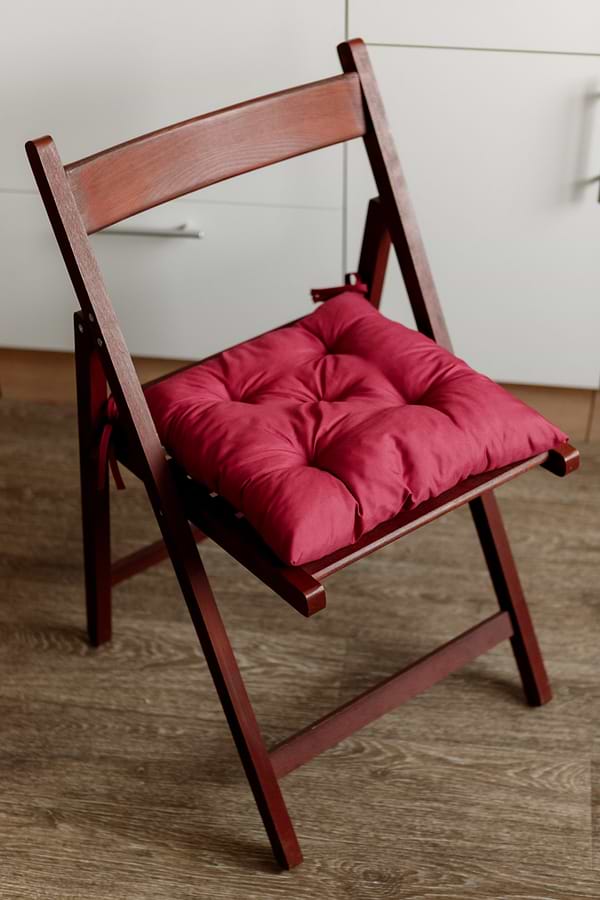 Фото - Подушка для стула Прованс Фибра бордо 40х40 см (029611)