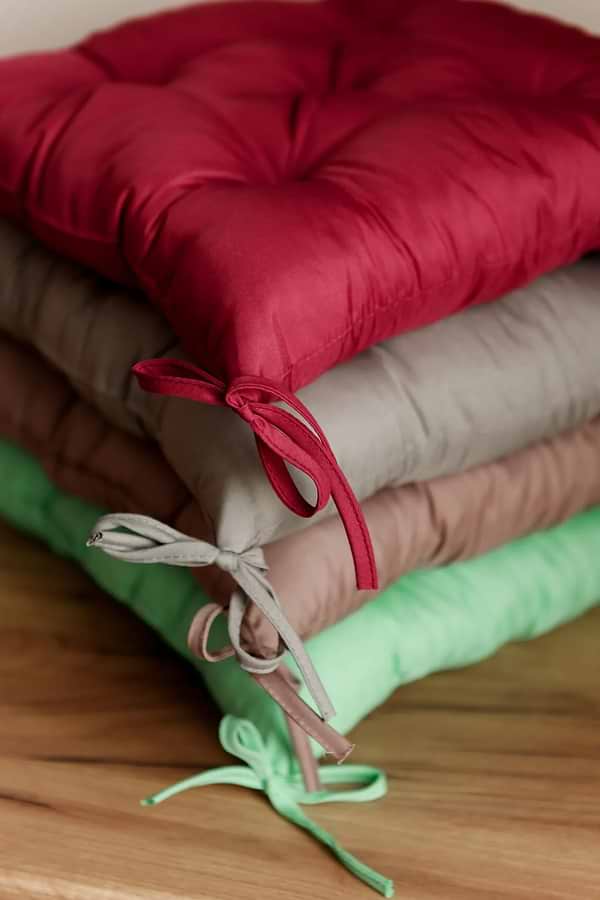 Фото - Подушка для стільця Прованс Фібра коричнева 40х40 см (029613)