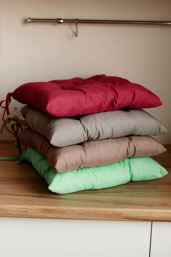 Фото - Подушка для стільця Прованс Фібра коричнева 40х40 см (029613)