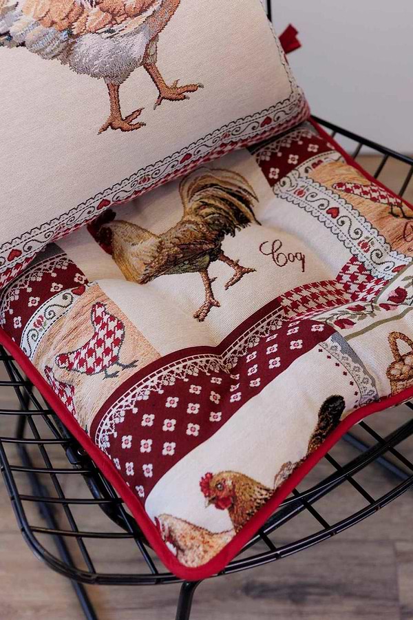 Фото - Подушка для стільця Прованс Гобеленова Добробут 40х40 см (044369)