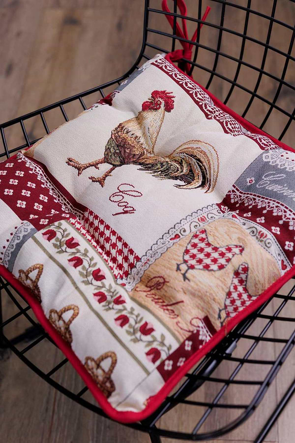 Фото - Подушка для стільця Прованс Гобеленова Добробут 40х40 см (044369)