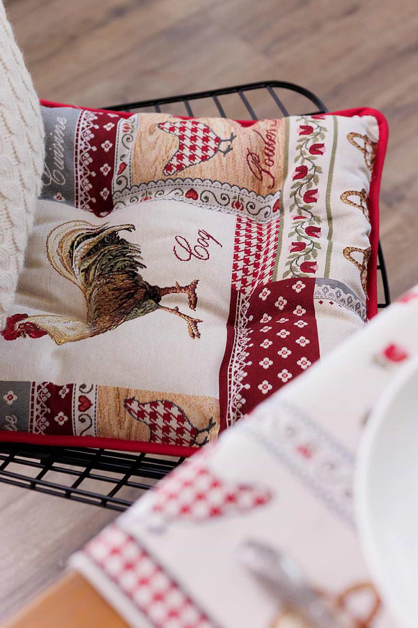 Фото - Подушка для стільця Прованс Гобеленова Добробут 40х40 см (044369)