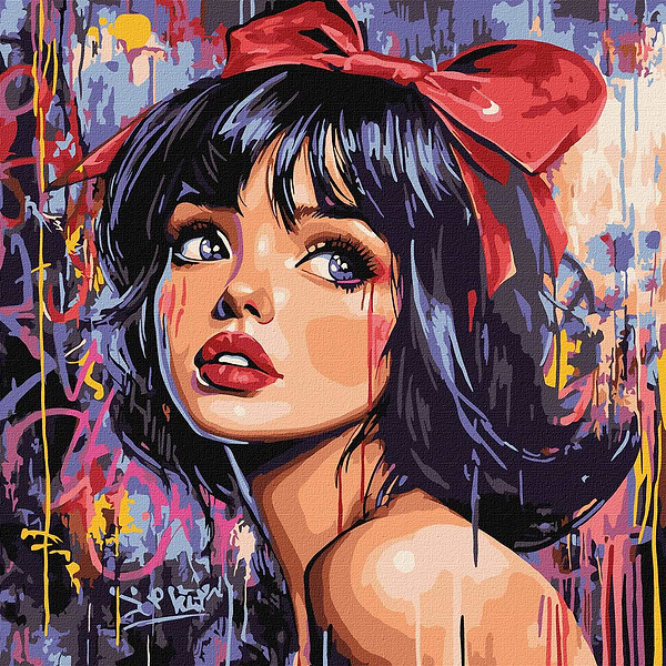 Фото - Картина за номерами Ideyka Сучасна Білосніжка 40х40 см (KHO8601)