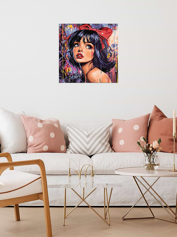 Фото - Картина за номерами Ideyka Сучасна Білосніжка 40х40 см (KHO8601)