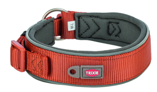 Ошейник для собак Trixie Premium экстраширокий S–M 33–42 см 35 мм рыже-графитовый (4053032677463)