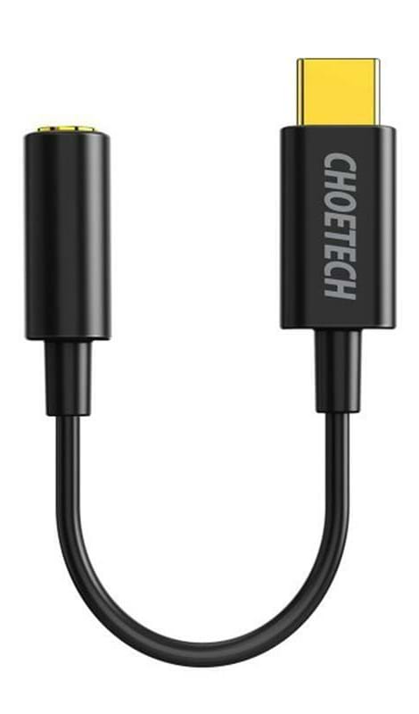 Фото - Перехідник аудіо Choetech Type-C 3.5 mm CDLA (AUX003-BK)