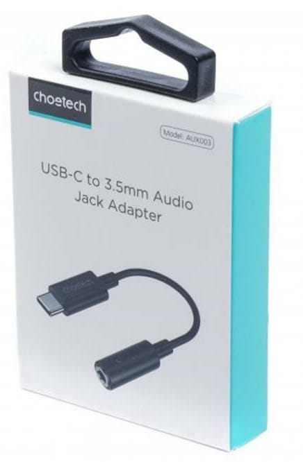 Фото - Перехідник аудіо Choetech Type-C 3.5 mm CDLA (AUX003-BK)