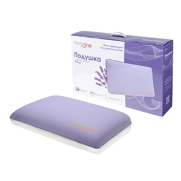 Фото - Подушка ортопедична Home Line ПІНА МЕМОРІ з ароматом Лаванда 900 г 60х40х13 см (180661)