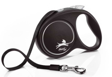 Поводок для собак Flexi Black Design лента Черная размер M 5 м 25 кг (4000498034002)