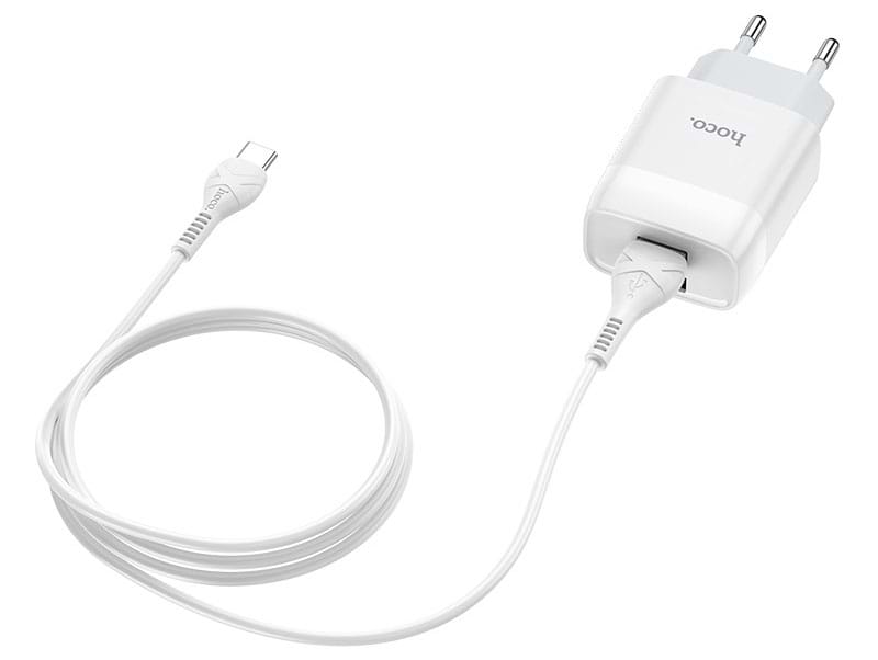 Сетевое зарядное устройство HOCO C73A12W White (6931474713070)