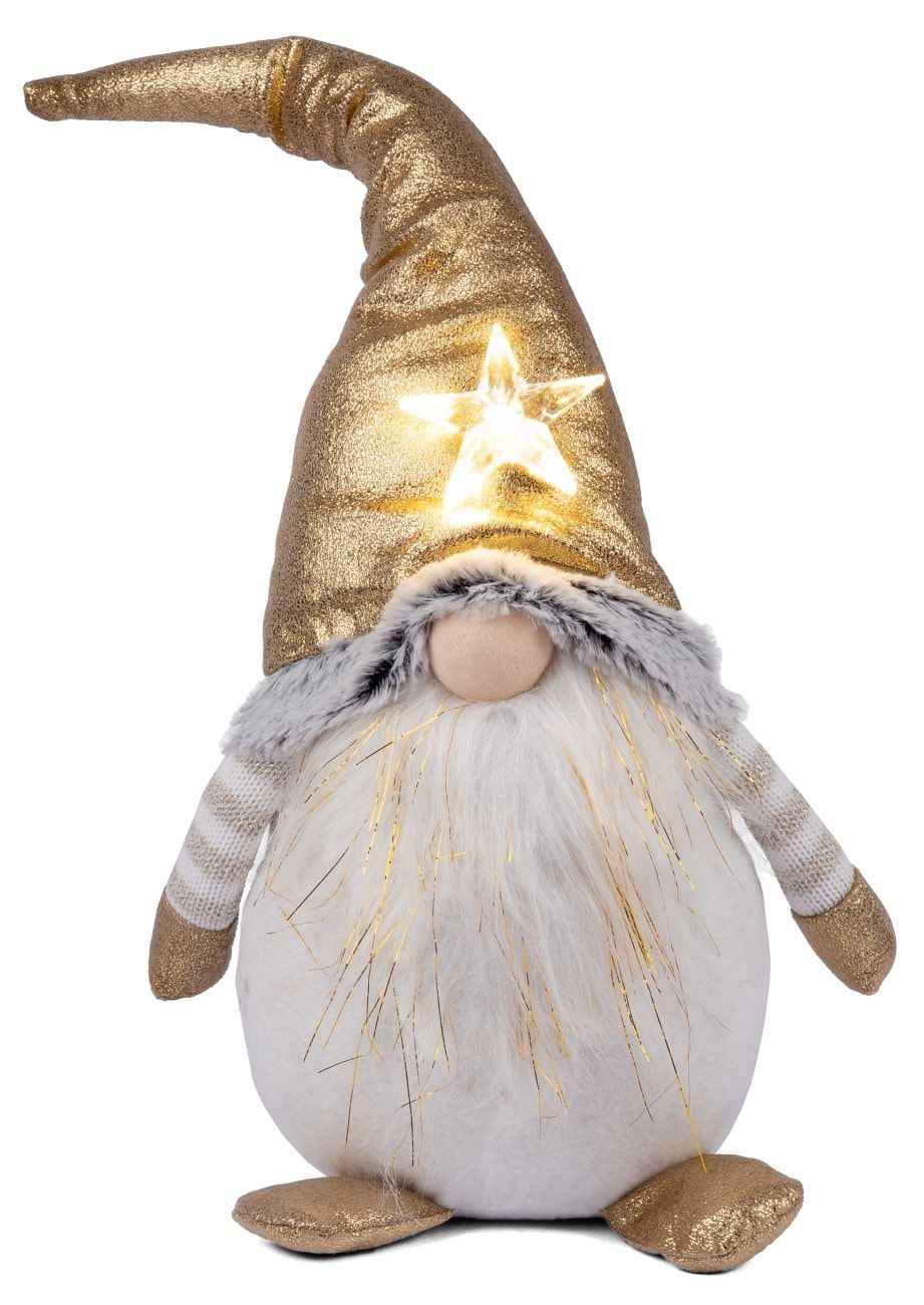 Декор New Year Гном Novogod'ko Гном в золотом колпаке 44 см (974623)