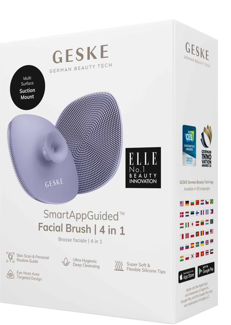Фото - Щітка для чищення обличчя GESKE Facial Brush 4 в 1 фіолетовий з тримачем (GK000038PL01)