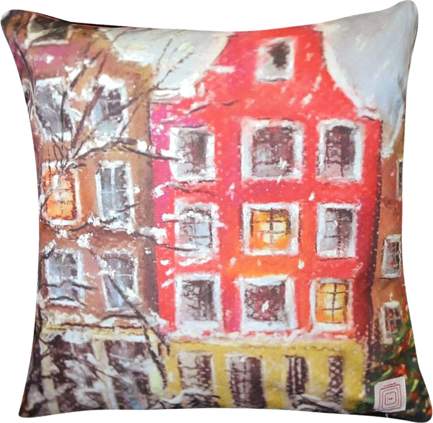 Подушка декоративна Прованс Зимове місто 45х45 см (011763)
