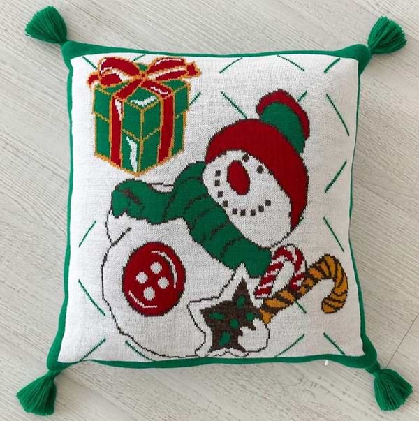 Фото - Подушка декоративная Прованс Снеговик 45х45 см (028053)