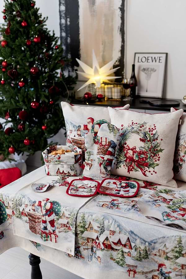 Фото - Скатерть прямоугольная Прованс Снежная зима 135х220 см (037472)