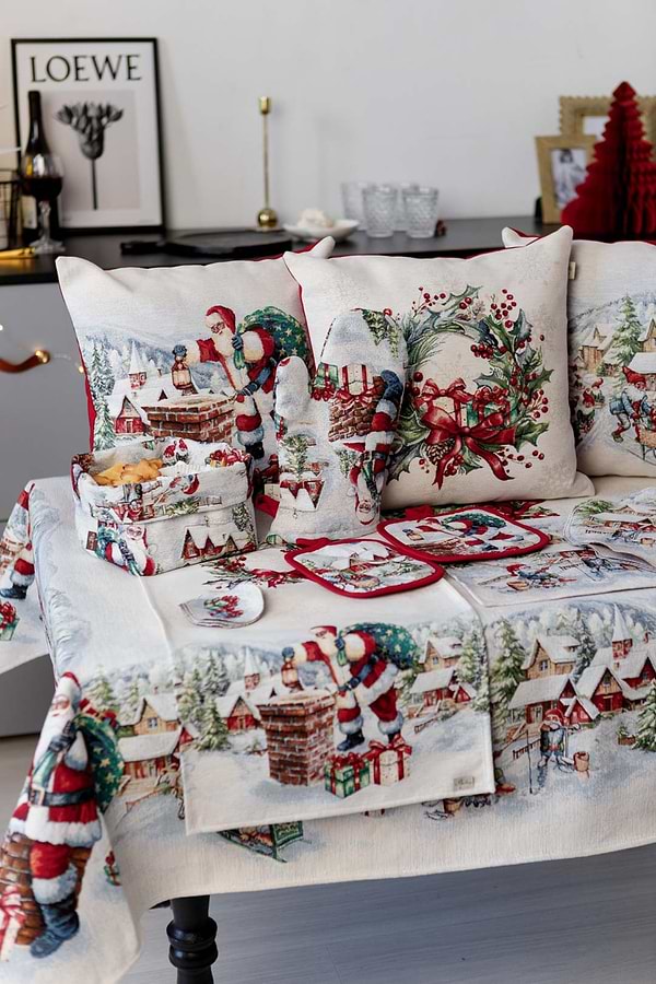 Фото - Скатерть прямоугольная Прованс Снежная зима 135х220 см (037472)