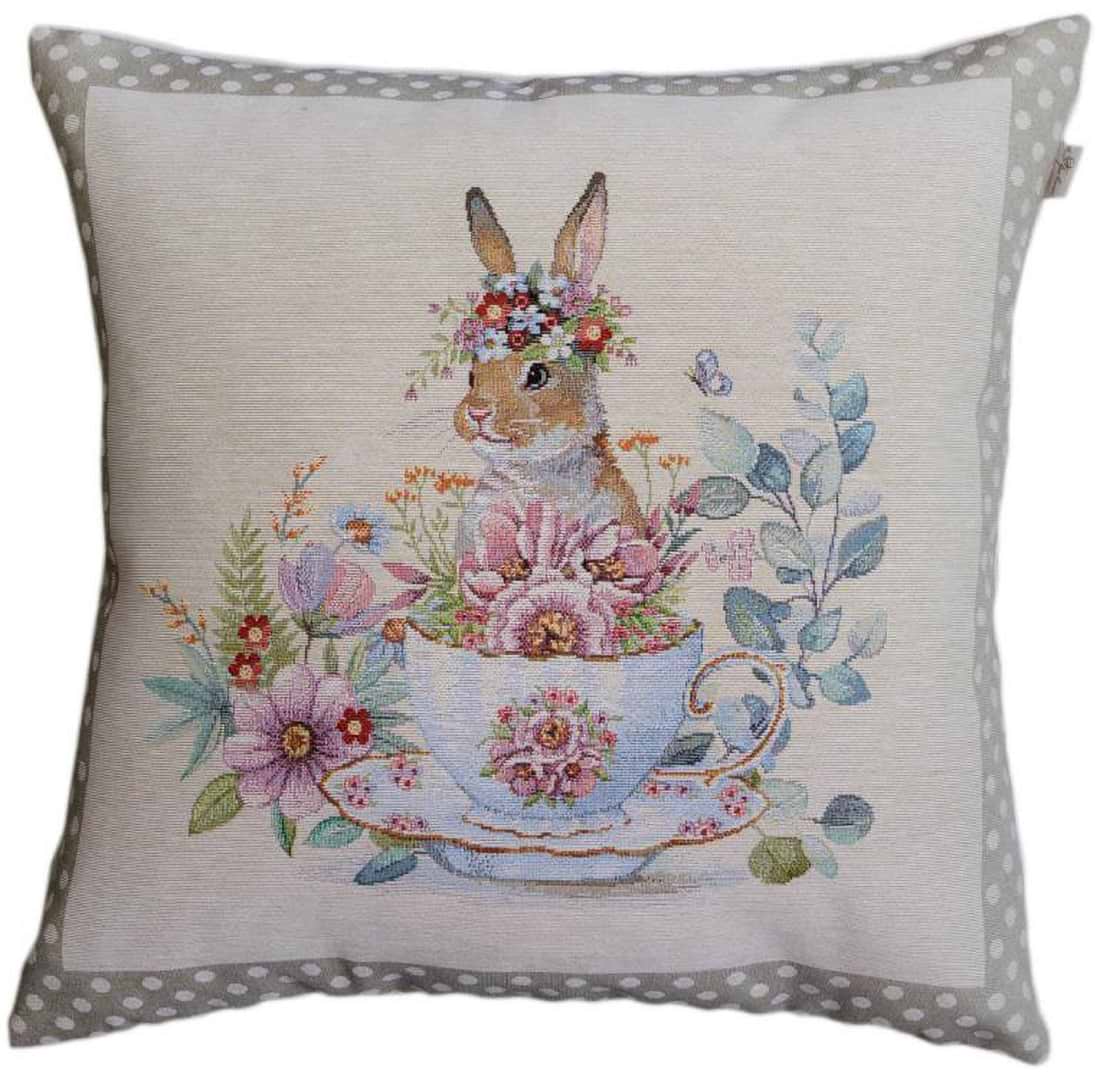 Наволочка Прованс гобеленова Чарівність зайчиха 45х45см (044276)