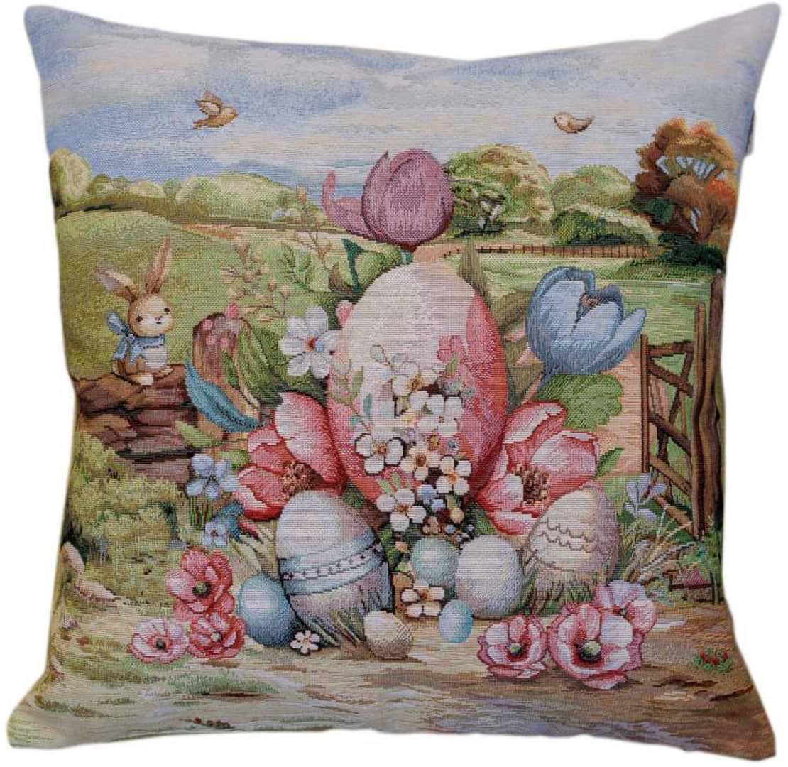 Наволочка Прованс Великодня гобеленова Настрій яскраві писанки 45х45 см (044328)