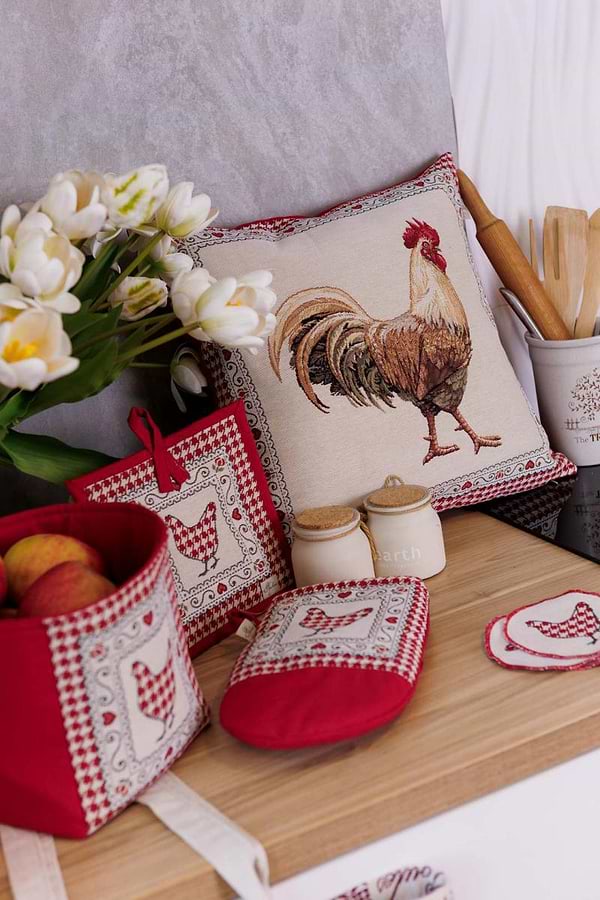 Фото - Подушка декоративная Прованс Добробут петух 45х45 см (044438)