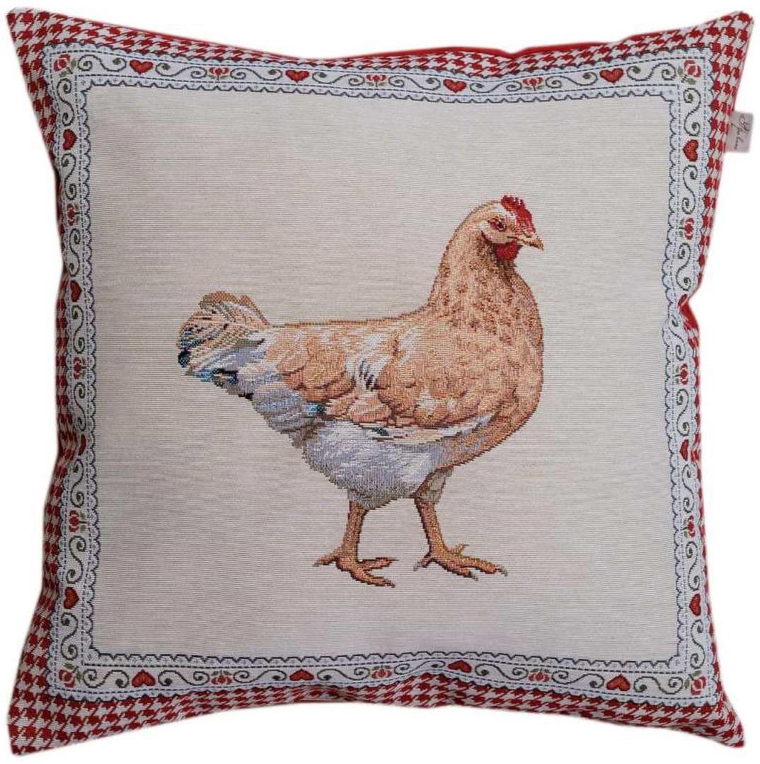 Подушка декоративна Прованс Гобеленова Добробут курочка 45х45 см (044440)