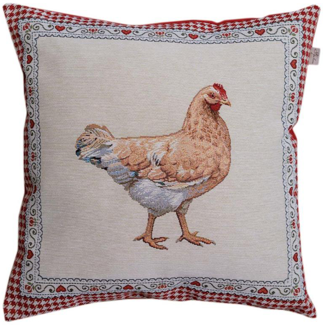 Наволочка Прованс Декоративная гобеленова Добробут курочка 45х45 см (044434)