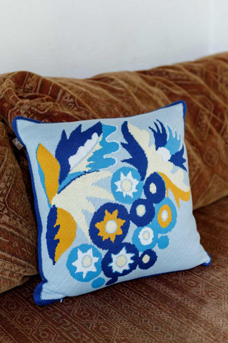 Подушка декоративная Прованс вязаная Самчиковские мотивы 45х45 см (044464)