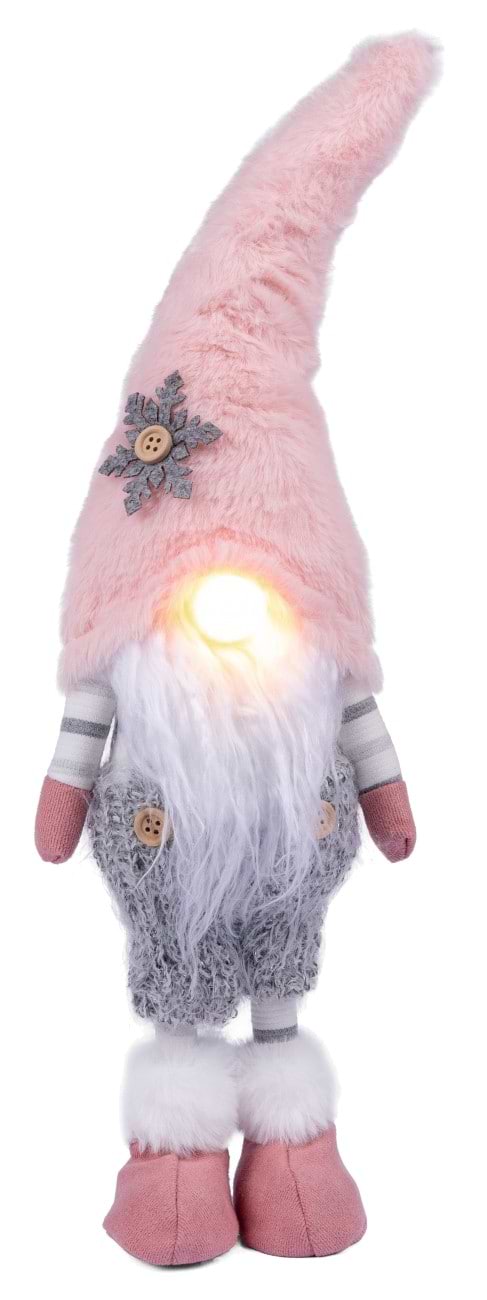 Декор New Year Гном Novogod'ko Гном в розовом колпаке 45 см (974632)