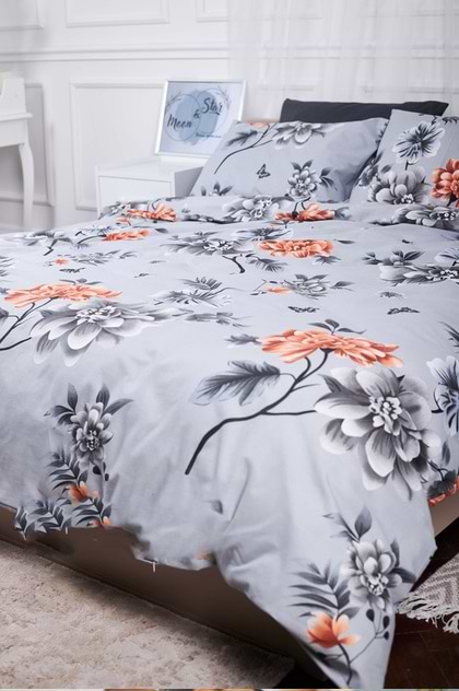 Фото - Комплект постельного белья Moon&Star 143х210 Piwonie Gray Ranforce Elite (MS-820000051)