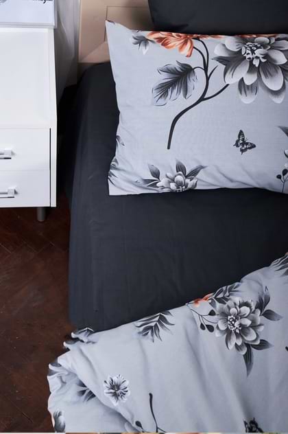 Фото - Комплект постельного белья Moon&Star 143х210 Piwonie Gray Ranforce Elite (MS-820000051)