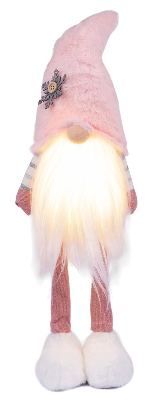 Декор New Year Гном Novogod'ko Гном в розовом колпаке 46 см (974634)