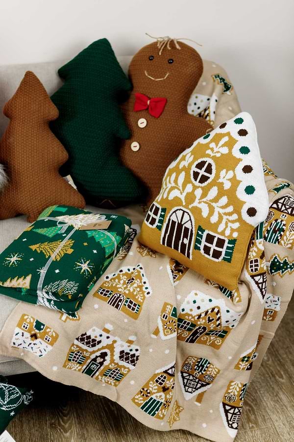 Фото - Подушка декоративная Прованс Имбирный домик 40х35 см (038426)