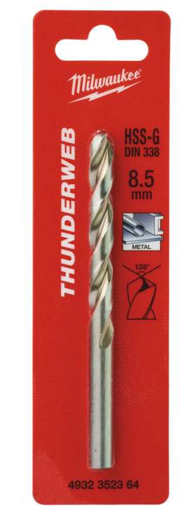 Свердло Milwaukee Thunderweb HSS-G DIN338 8,5x117 мм (4932352364)