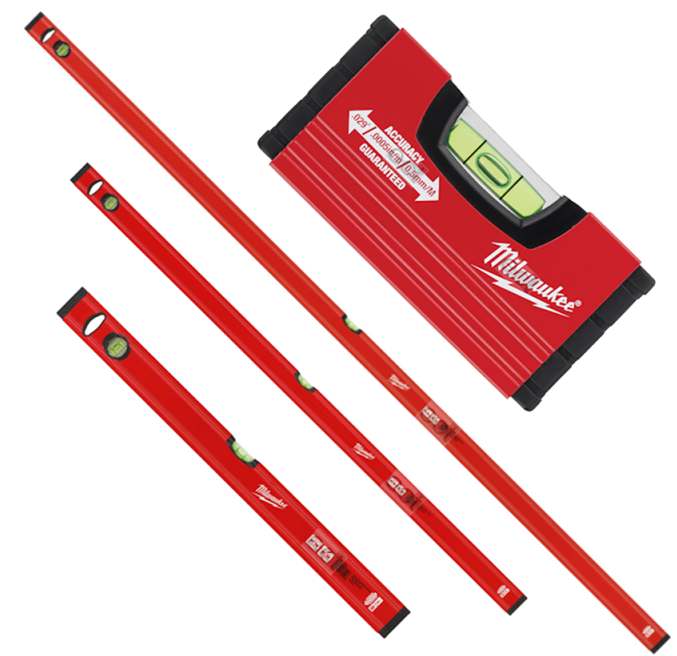 Рівень Milwaukee Slim 10/60/120/180 см 4 шт. (4932478898) - Фото 1
