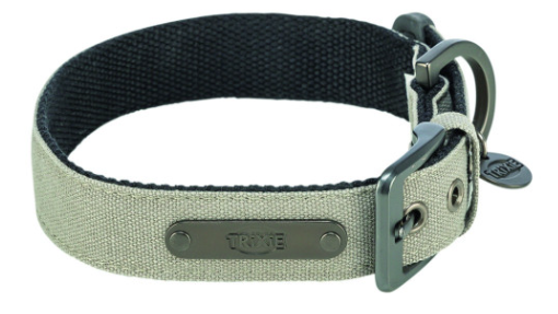 Ошейник для собак Trixie CityStyle экстраширокий S–M 30–37 см 25 мм светло-серый (4053032681798)