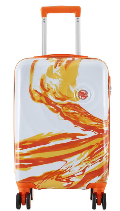 Чемодан Semi Line 24" (M) White/Orange Print (T5655-2)