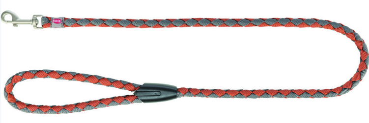 Поводок для собак Trixie Cavo S–M 1 м 12 мм Рыжий-графит (4053032677777)