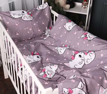 Комплект постельного белья детский MirSon Kids Time 17-0691 Cat with a paw 143 x 210 см Бязь (2200010456158)