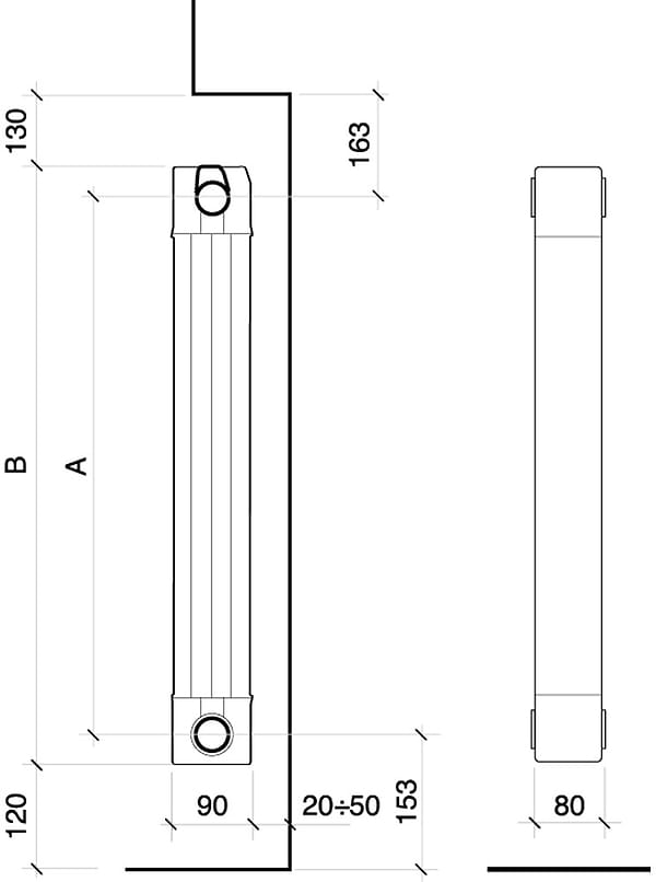 Фото - Радиатор отопления Nova Florida Ledro S/90 2000 мм Black coffee 5 секції (81GLE05405)
