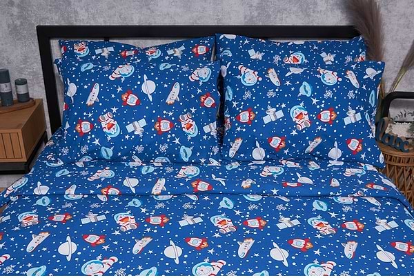 Фото - Комплект постільної білизни Moon&Star Бязь Gold Люкс Space Cats 160х220 (MS-820001762)