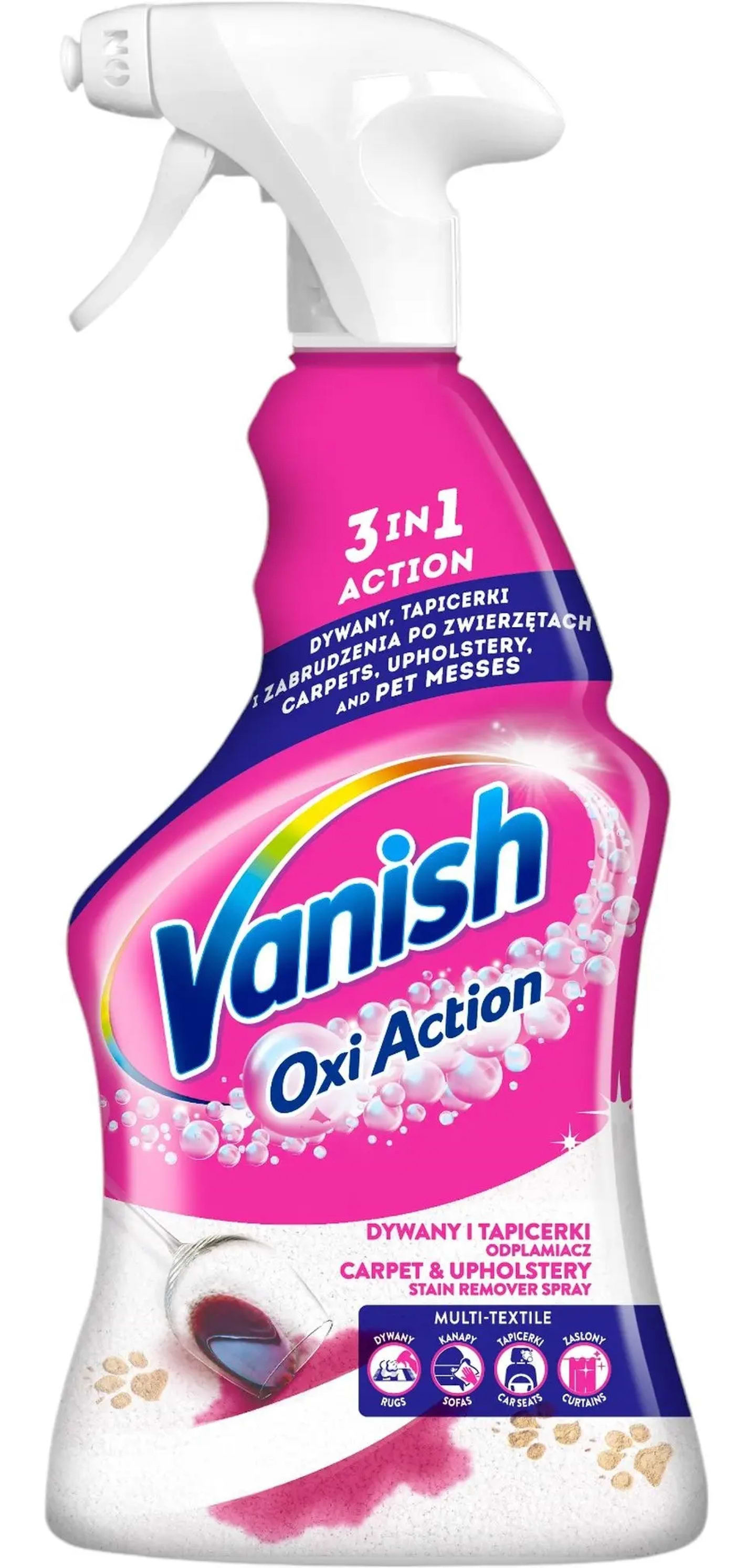 Засіб по догляду за підлоговими покриттями Vanish CARPET SPRAY д/тканин меблів 500 мл - Фото 1